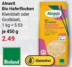 Globus Alnavit Bio Haferflocken Angebot