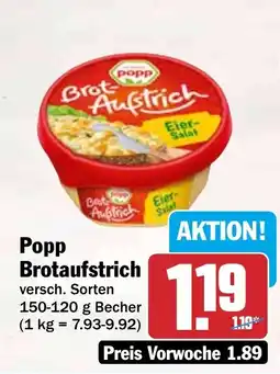 HIT Popp Brotaufstrich Angebot