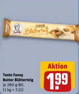 REWE Tante Fanny Butter Blätterteig Angebot