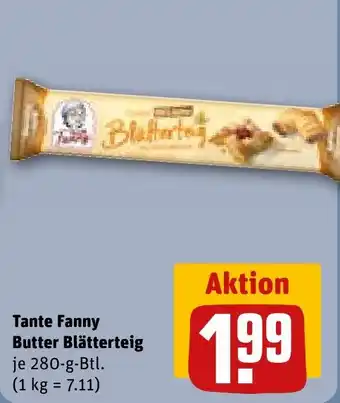 REWE Tante Fanny Butter Blätterteig Angebot