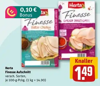 REWE Herta Finesse Aufschnitt Angebot