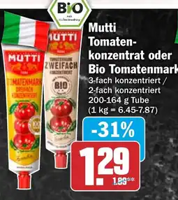 HIT Mutti Tomatenkonzentrat oder Bio Tomatenmark Angebot