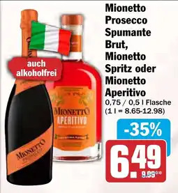 HIT Mionetto Prosecco Spumante Brut, Mionetto Spritz oder Mionetto Aperitivo Angebot