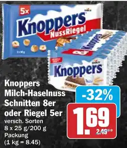 HIT Knoppers Milch-Haselnuss Angebot