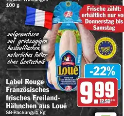 HIT Label Rouge Französisches frisches Freiland-Hähnchen aus Loué Angebot