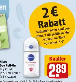 REWE Nivea Deo Roll-On Dry Comfort Angebot