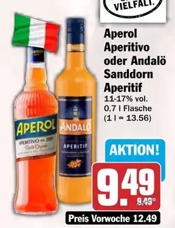HIT Aperol Aperitivo oder Andalö Sanddorn Aperitif Angebot
