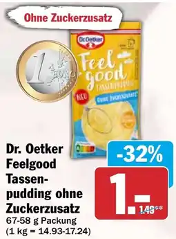 HIT Dr. Oetker Feelgood Tassen-pudding ohne Zuckerzusatz Angebot