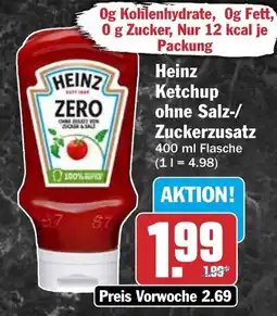 HIT Heinz Ketchup ohne Salz-/Zuckerzusatz Angebot