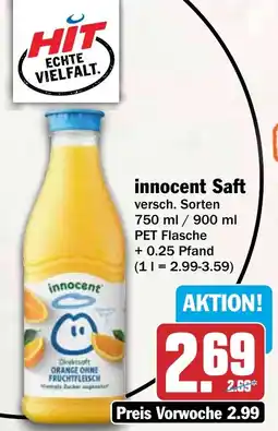 HIT innocent Saft Angebot