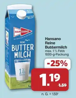 Famila Nord West Hansano Reine Buttermilch Angebot