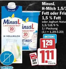 HIT MinusL H-Milch Angebot