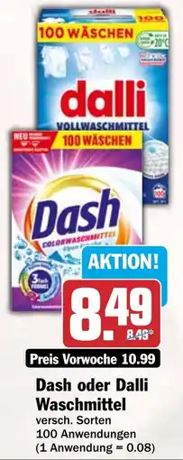 HIT Dash oder Dalli Waschmittel Angebot