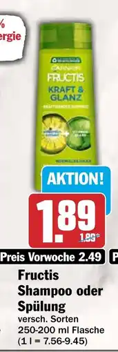 HIT Fructis Shampoo oder Spülung Angebot