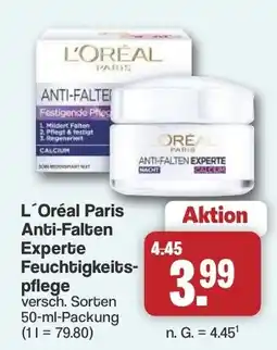 Famila Nord West L'Oréal Paris Anti-Falten Experten Feuchtigkeitspflege Angebot