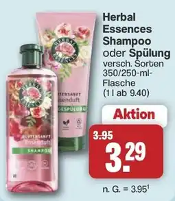 Famila Nord West Herbal Essences Shampoo oder Spülung Angebot