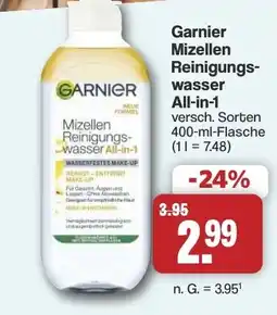 Famila Nord West Garnier Mizellen Reinigungswasser All-in-1 Angebot