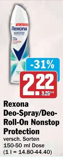 HIT Rexona Deo-Spray/Deo-Roll-On Nonstop Protection Angebot