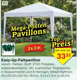 Wiglo Wunderland Mega-Posten Pavillons Easy-Up-Faltpavillon Angebot