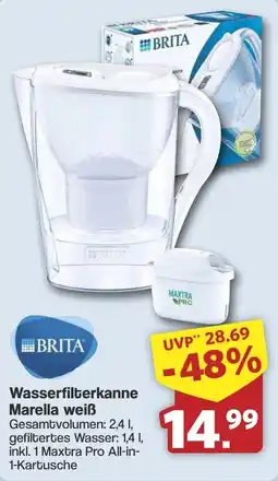 Famila Nord West BRITA Wasserfilterkanne Marella weiß Angebot
