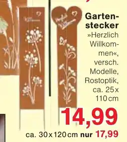 Wiglo Wunderland Gartenstecker »Herzlich Willkommen« Angebot