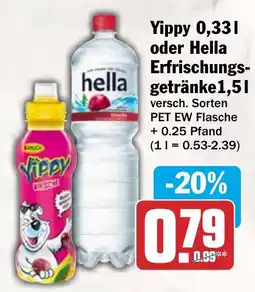 HIT Yippy oder Hella Erfrischungsgetränke Angebot