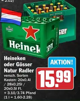 HIT Heineken oder Gösser Natur Radler Angebot