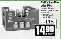 HIT Pott's Landbier oder Pils Angebot