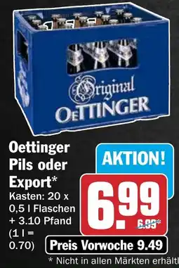 HIT Oettinger Pils oder Export Angebot