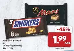 Famila Nord West Mars oder Snickers Angebot