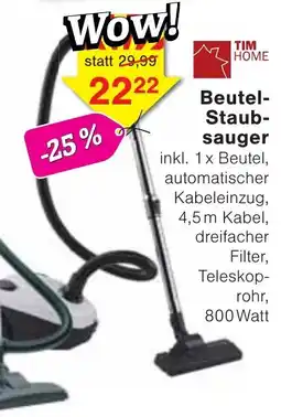 Wiglo Wunderland Beutel-Staubsauger Angebot