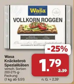 Famila Nord West Wasa Knäckebrot Spezialitäten Angebot