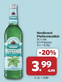 Famila Nord West Nordbrand Pfefferminzlikör Angebot