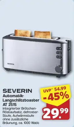 Famila Nord West SEVERIN Automatik-Langschlitztoaster AT 2515 Angebot