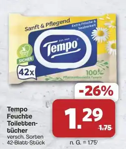 Famila Nord West Tempo Feuchte Toiletten-tücher Angebot