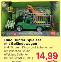 Wiglo Wunderland Dino Hunter Spielset mit Geländewagen Angebot