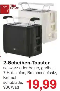 Wiglo Wunderland TIM HOME 2-Scheiben-Toaster Angebot