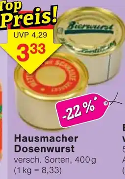Wiglo Wunderland Hausmacher Dosenwurst Angebot