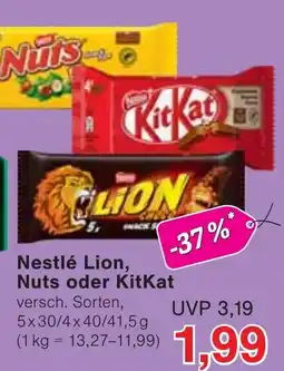 Wiglo Wunderland Nestlé Lion, Nuts oder KitKat Angebot