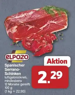 Famila Nord West ELPOZO Spanischer Serrano-Schinken Angebot