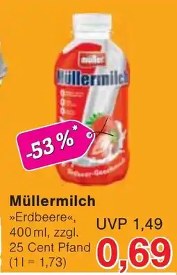Wiglo Wunderland Müller Milch Erdbeere Angebot