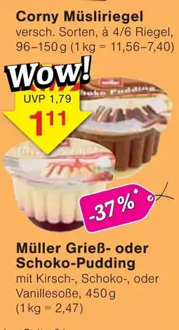 Wiglo Wunderland Müller Grieß- oder Schoko-Pudding Angebot