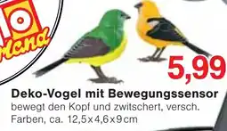 Wiglo Wunderland Deko-Vogel mit Bewegungssensor Angebot
