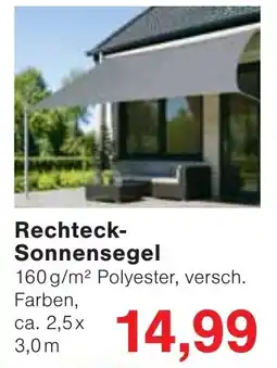 Wiglo Wunderland Rechteck-Sonnensegel Angebot