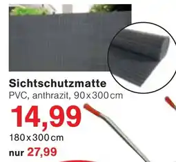 Wiglo Wunderland Sichtschutzmatte PVC, anthrazit Angebot
