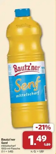 Famila Nord West Bautz'ner Senf mittelscharf Angebot
