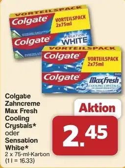 Famila Nord West Colgate Zahncreme Max Fresh Cooling Crystals* oder Sensation White* Angebot