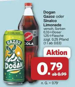 Famila Nord West Dogan Gazoz oder Sinalco Limonade Angebot