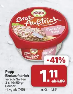 Famila Nord West Popp Brotaufstrich Angebot