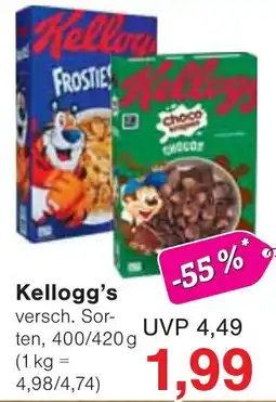 Wiglo Wunderland Kellogg's versch. Sorten Angebot